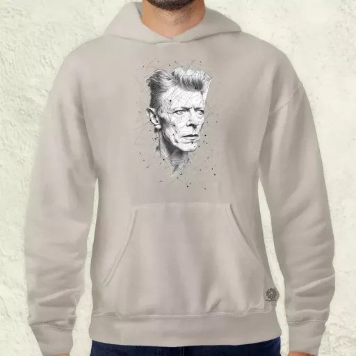 David Bowie rajz portré v3 férfi pulóver