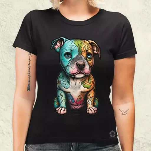 Pitbull kölyök v2 női póló