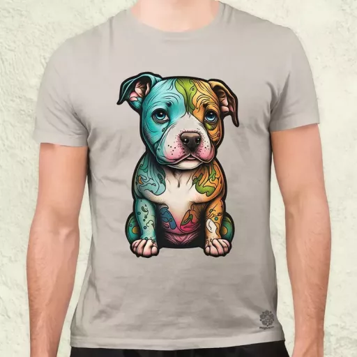 Pitbull kölyök v2 férfi póló