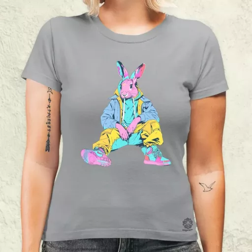 Hip Hop nyuszi v17 női póló