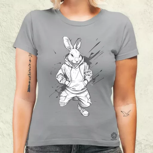 Laza nyuszi v4 női póló