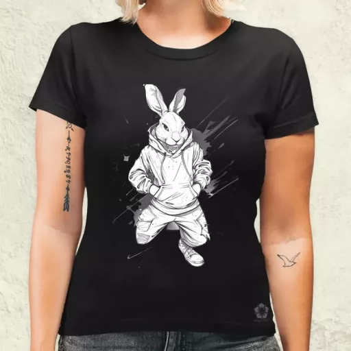 Laza nyuszi v4 női póló