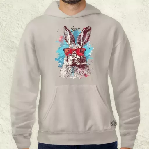 Retró nyuszi v14 férfi pulóver