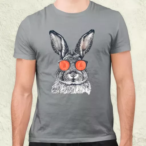 Retró nyuszi v2 férfi póló