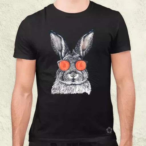 Retró nyuszi v2 férfi póló