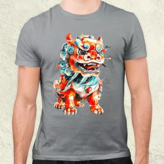 Absztrakt Fu kutya v1 férfi póló