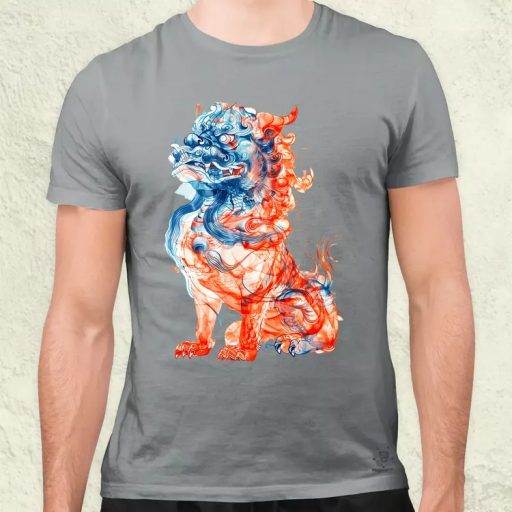 Absztrakt Fu kutya v3 férfi póló