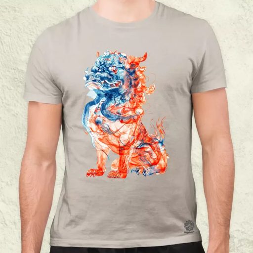 Absztrakt Fu kutya v3 férfi póló