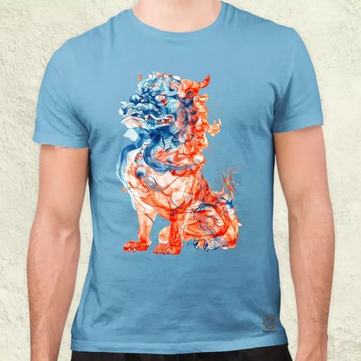 Absztrakt Fu kutya v3 férfi póló