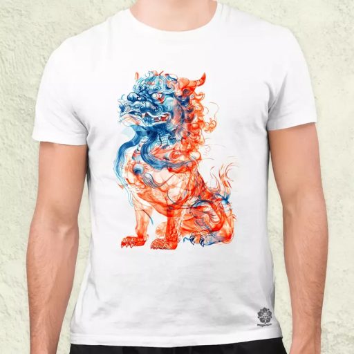 Absztrakt Fu kutya v3 férfi póló