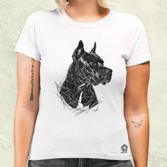 Absztrakt pitbull női póló