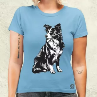 Border collie rajz v6 női póló