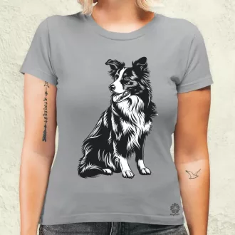 Border collie rajz v6 női póló