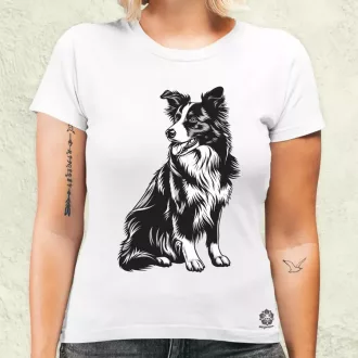 Border collie rajz v6 női póló