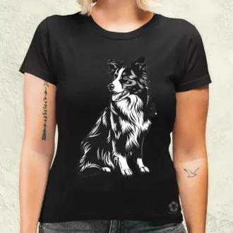 Border collie rajz v6 női póló