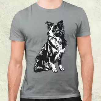 Border collie rajz v6 férfi póló