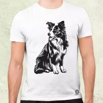 Border collie rajz v6 férfi póló