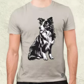 Border collie rajz v6 férfi póló