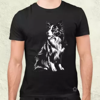 Border collie rajz v6 férfi póló