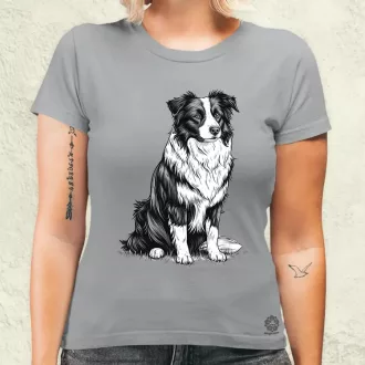 Border collie rajz v7 női póló
