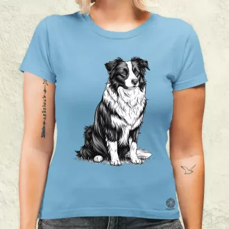 Border collie rajz v7 női póló