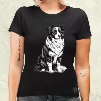 Border collie rajz v7 női póló