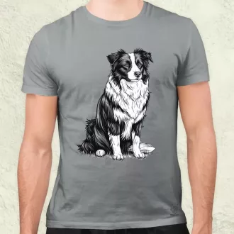 Border collie rajz v7 férfi póló