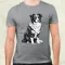 Border collie rajz v7 férfi póló