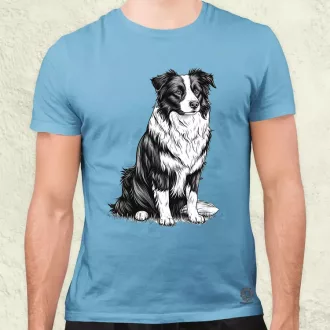 Border collie rajz v7 férfi póló