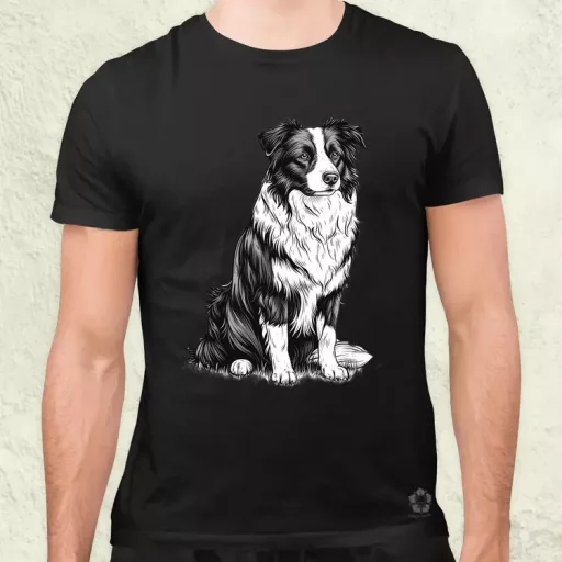 Border collie rajz v7 férfi póló