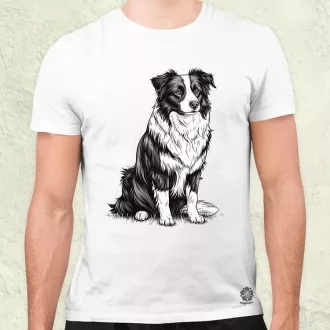 Border collie rajz v7 férfi póló