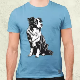 Border collie rajz v8 férfi póló