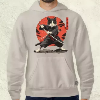 Ninja macska v2 férfi pulóver