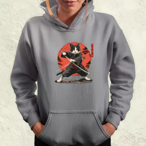 Ninja macska v2 női pulóver