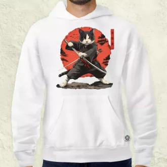 Ninja macska v2 férfi pulóver