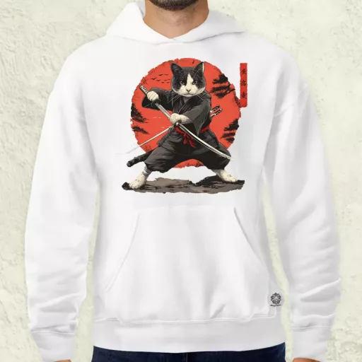 Ninja macska v2 férfi pulóver