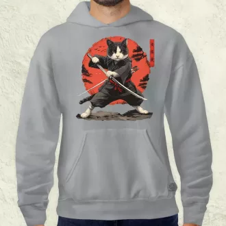 Ninja macska v2 férfi pulóver
