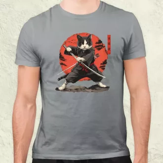 Ninja macska v2 férfi póló