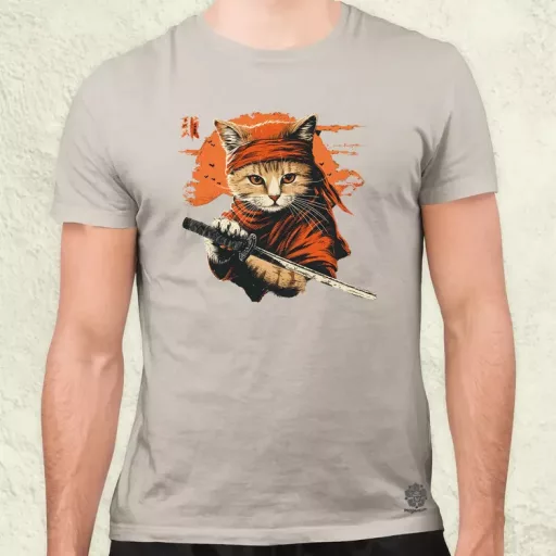 Ninja macska v4 férfi póló