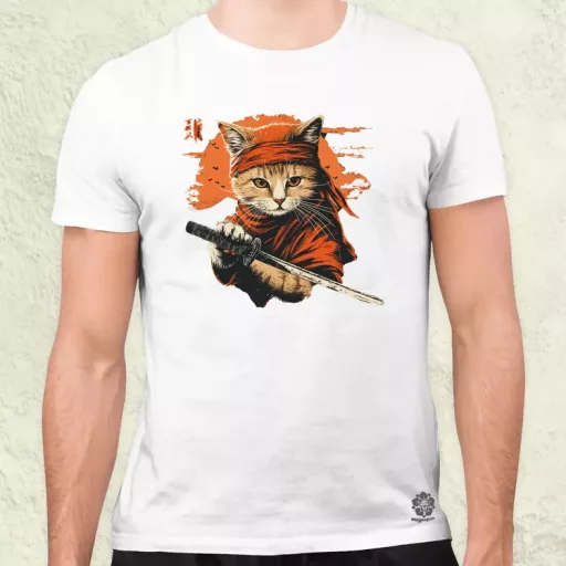 Ninja macska v4 férfi póló