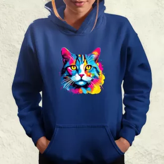 Vízfesték macska v3 női pulóver