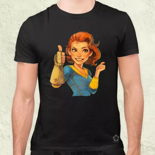Fallout Lucy fanart v3 férfi póló