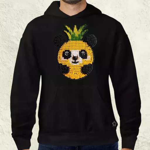 Gyöngy kawaii ananász panda v1 férfi pulóver