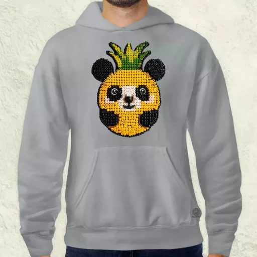Gyöngy kawaii ananász panda v1 férfi pulóver