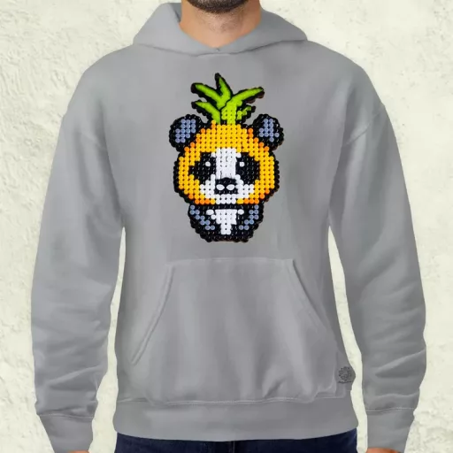 Gyöngy kawaii ananász panda v2 férfi pulóver
