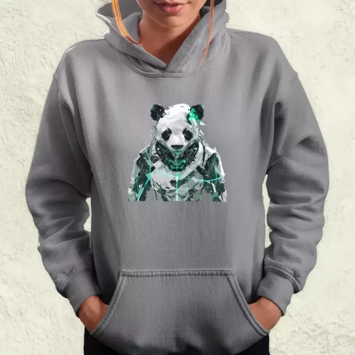 Kiborg panda v1 női pulóver