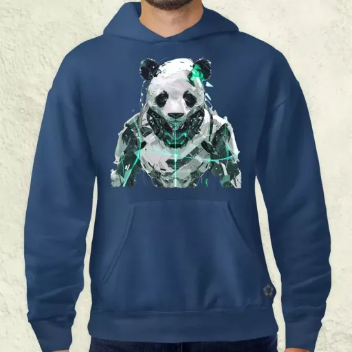 Kiborg panda v1 férfi pulóver