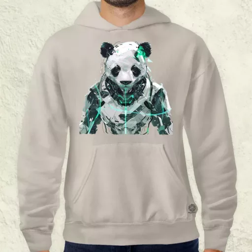 Kiborg panda v1 férfi pulóver