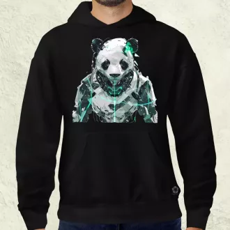 Kiborg panda v1 férfi pulóver