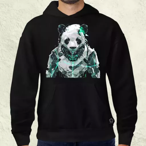 Kiborg panda v1 férfi pulóver